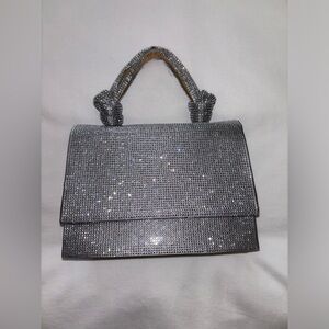 ✨Zara Limited Edition Shimmery Mini City Bag In Silver